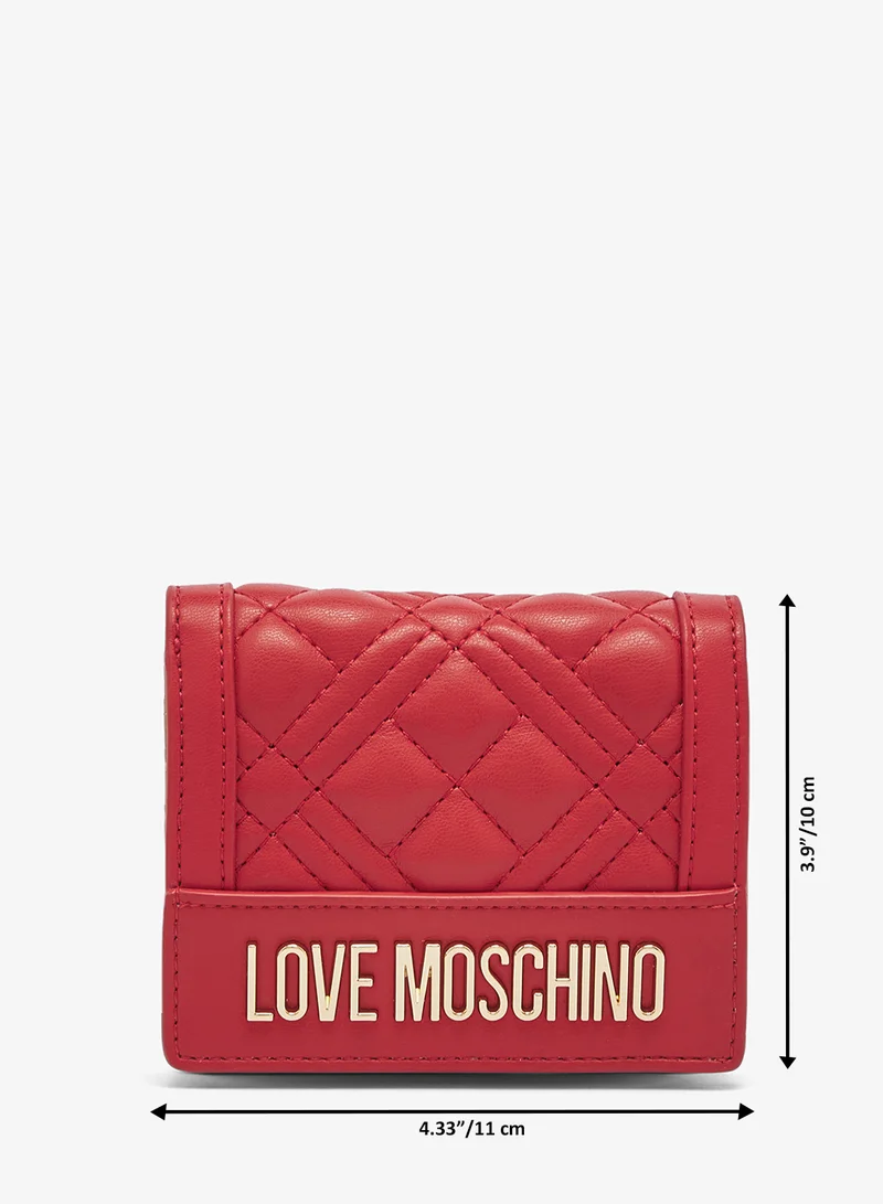 Love Moschino  Quilted PU Wallet for Women | Best Price UAE